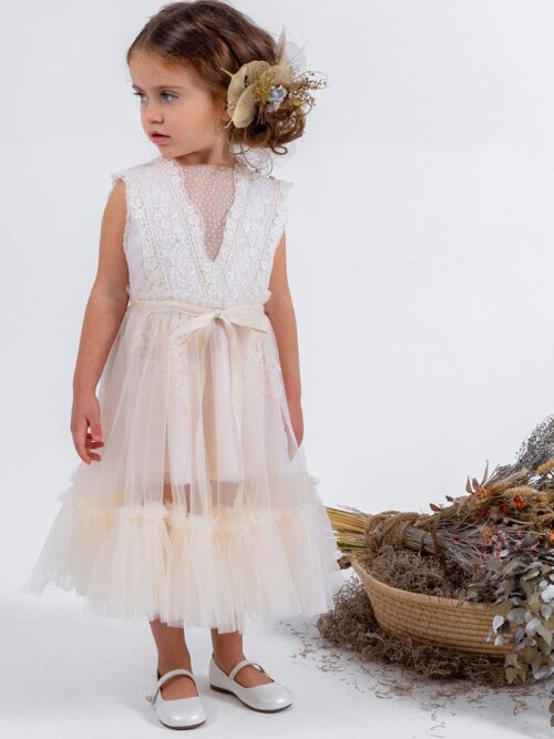 Baby you rock βαπτιστικό φορεματάκι λευκό baptistiko forema gia koritsia